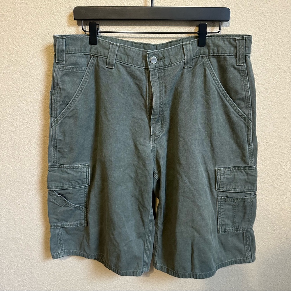 Carhartt Men’s Carpenter Canvas Moss Green Cargo Shorts